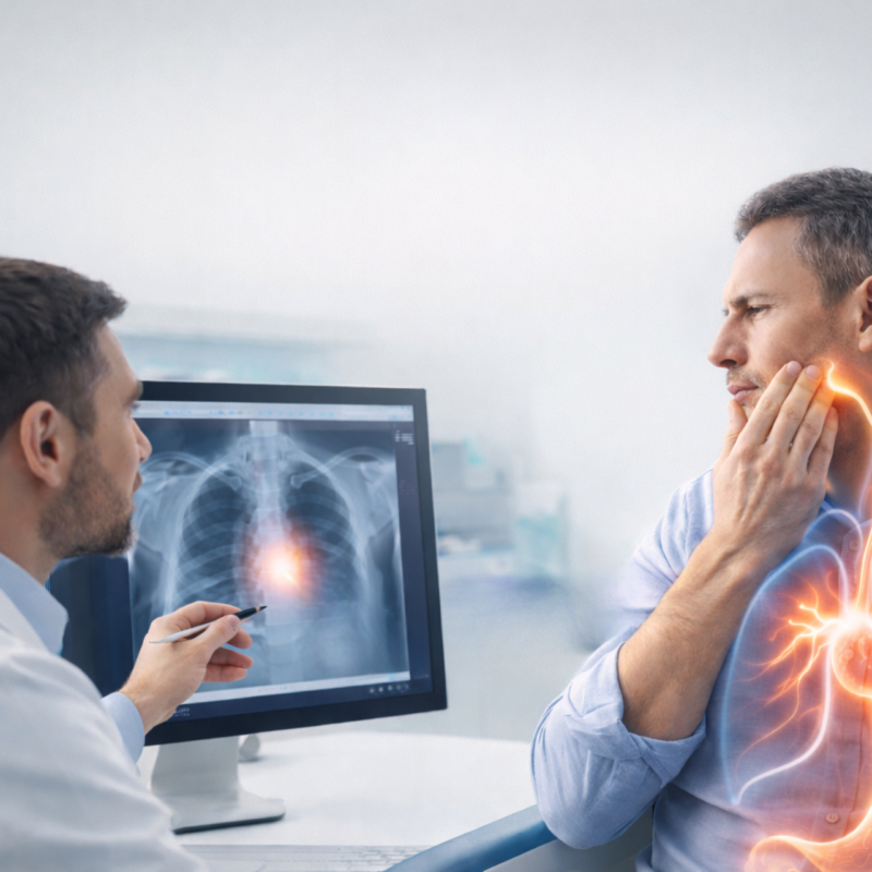 Patient and doctor discussing oral and overall body health