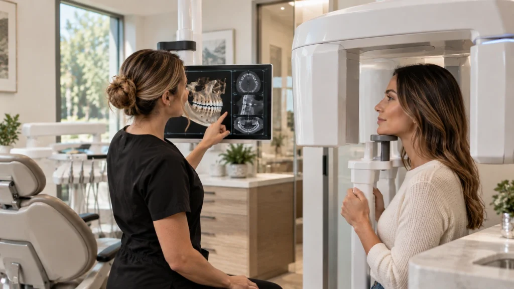 CBCT dental imaging used alongside dental X-rays during patient evaluation